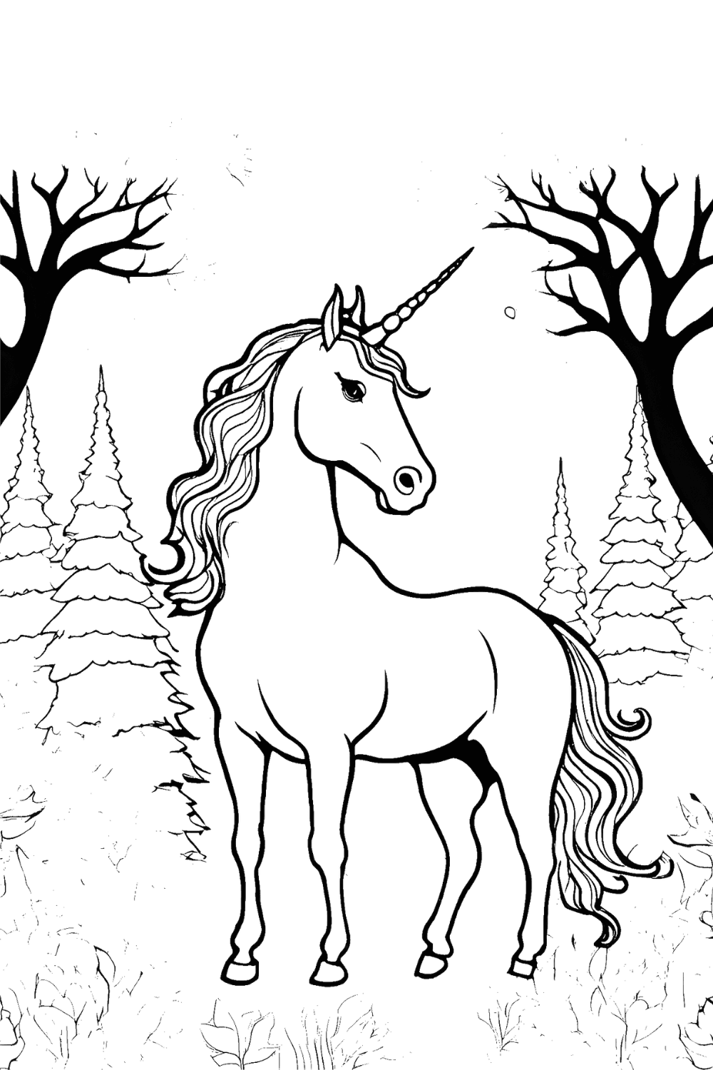 17 Unicorn Coloring Pages for Free Printable pdf download