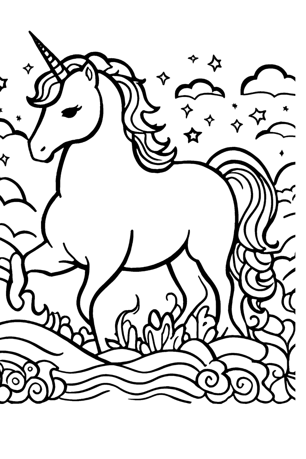 17 Unicorn Coloring Pages for Free Printable pdf download