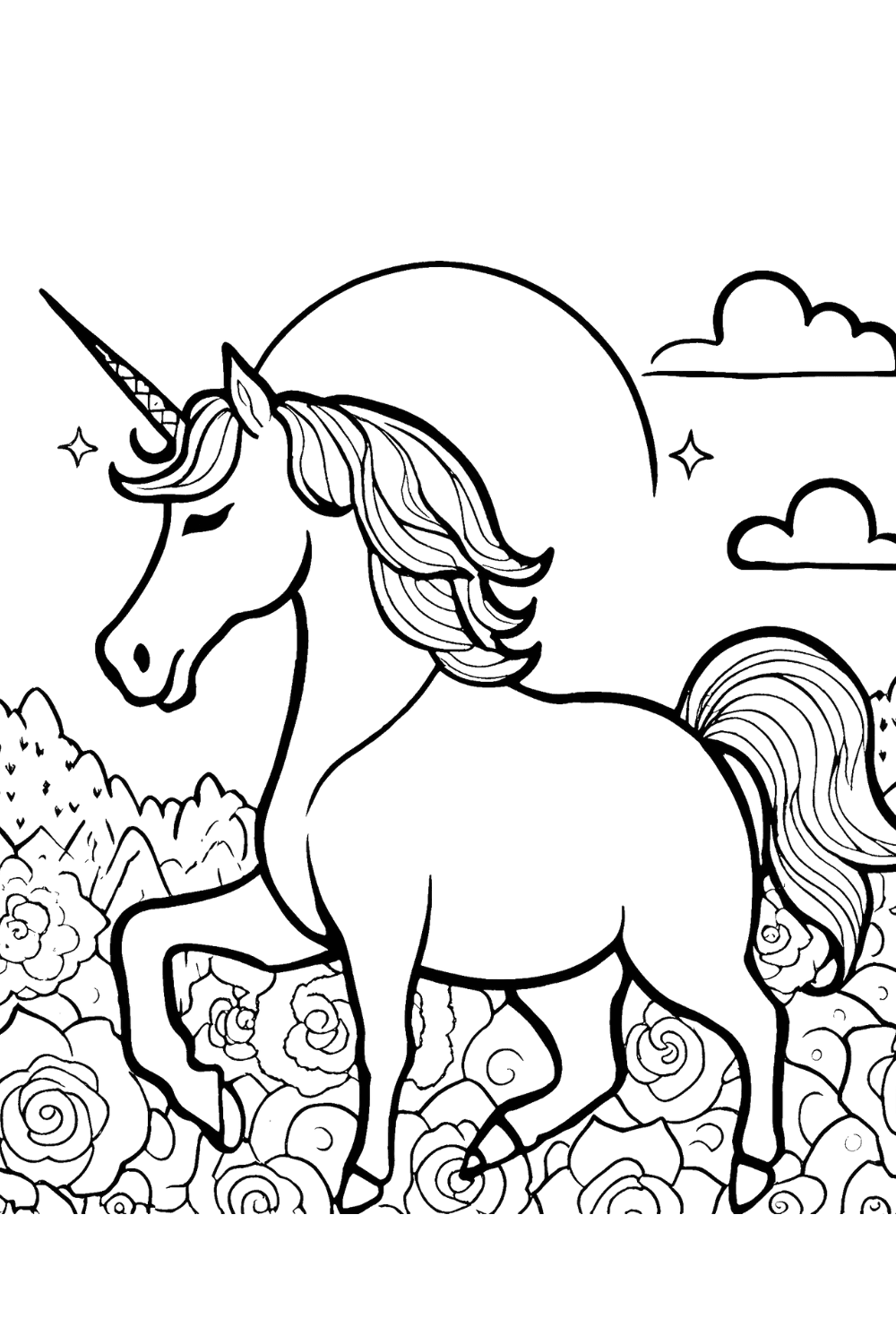17 Unicorn Coloring Pages for Free Printable pdf download