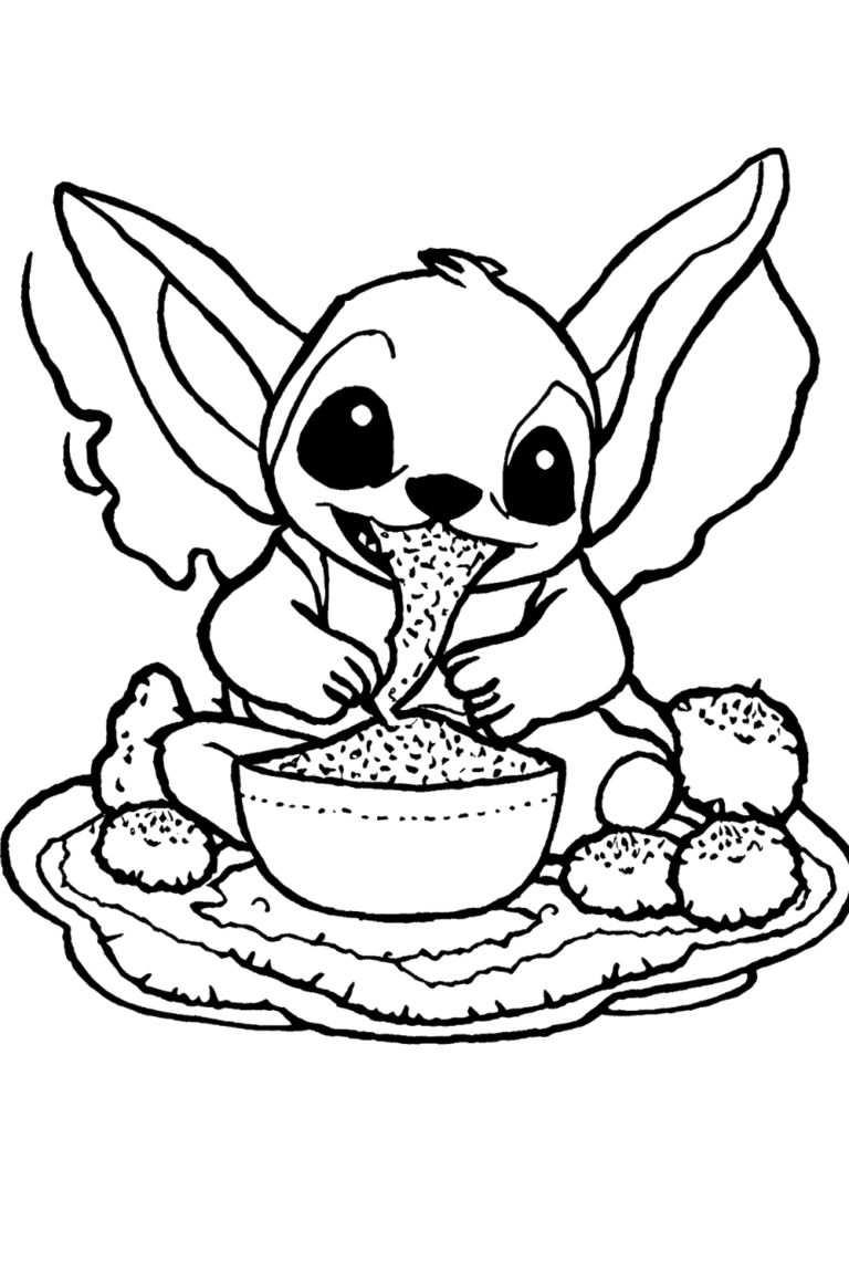 13 Adorable Stitch Coloring Pages for Free 1 9 1