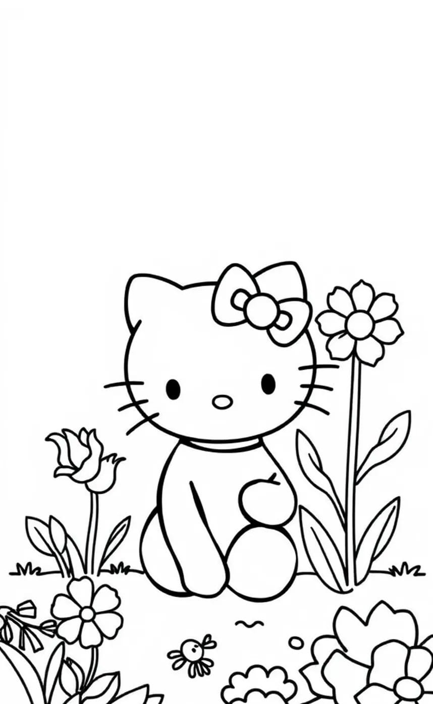  Hello Kitty Coloring Pages printable