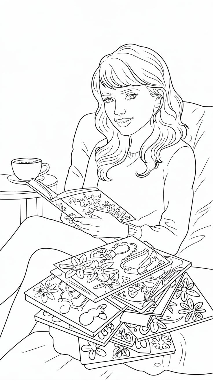 Taylor Swift Coloring Pages printable pd