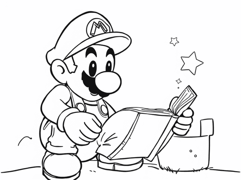 Mario coloring page