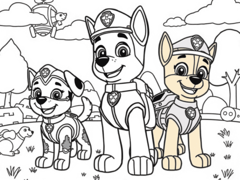 paw patrol colorin image