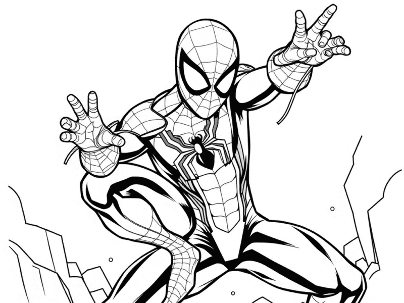 spiderman coloring image2