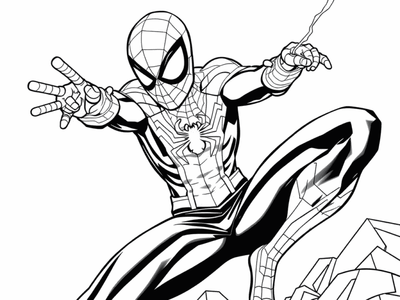 spiderman coloring image4
