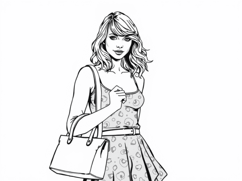 Taylor Swift Coloring Pages printable pd