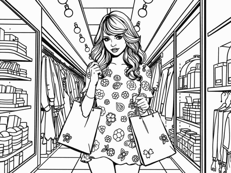 Taylor Swift Coloring Pages printable pd