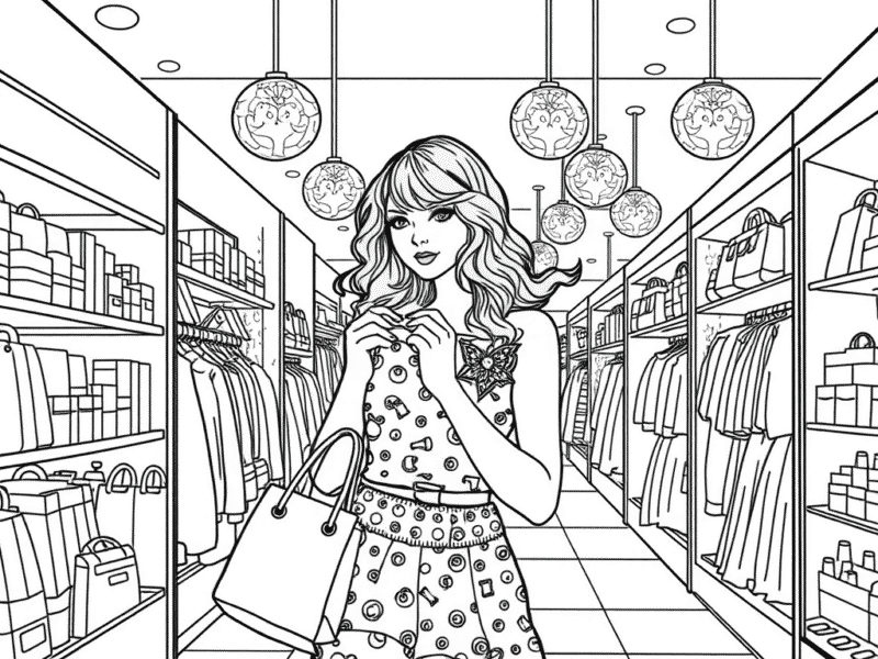 Taylor Swift Coloring Pages printable pd