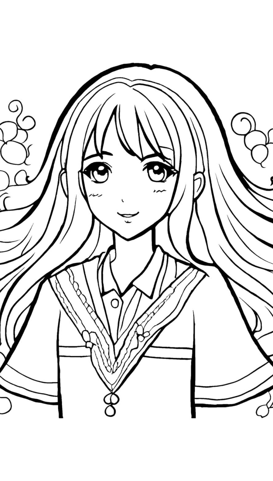 cute  Printable Anime Coloring Pages for Fans
