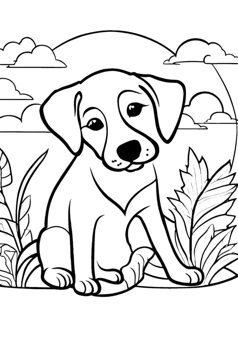 cute dog coloring pages printable