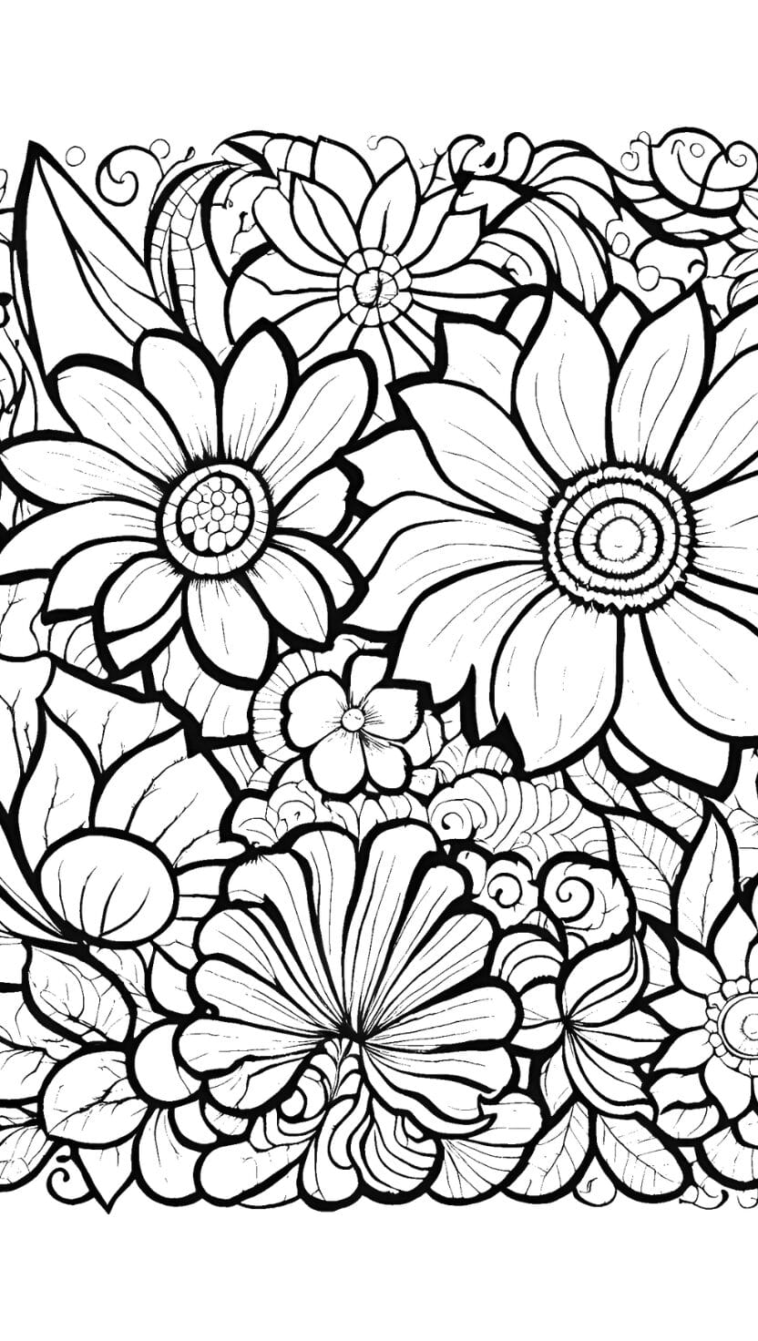 Floral Fantasy coloring