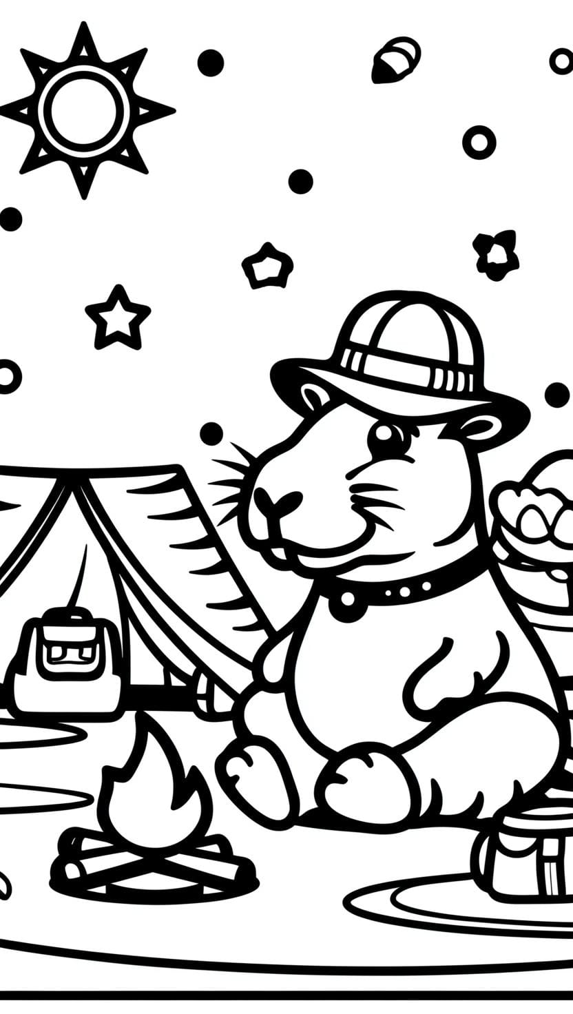 capybara coloring pages kids adults