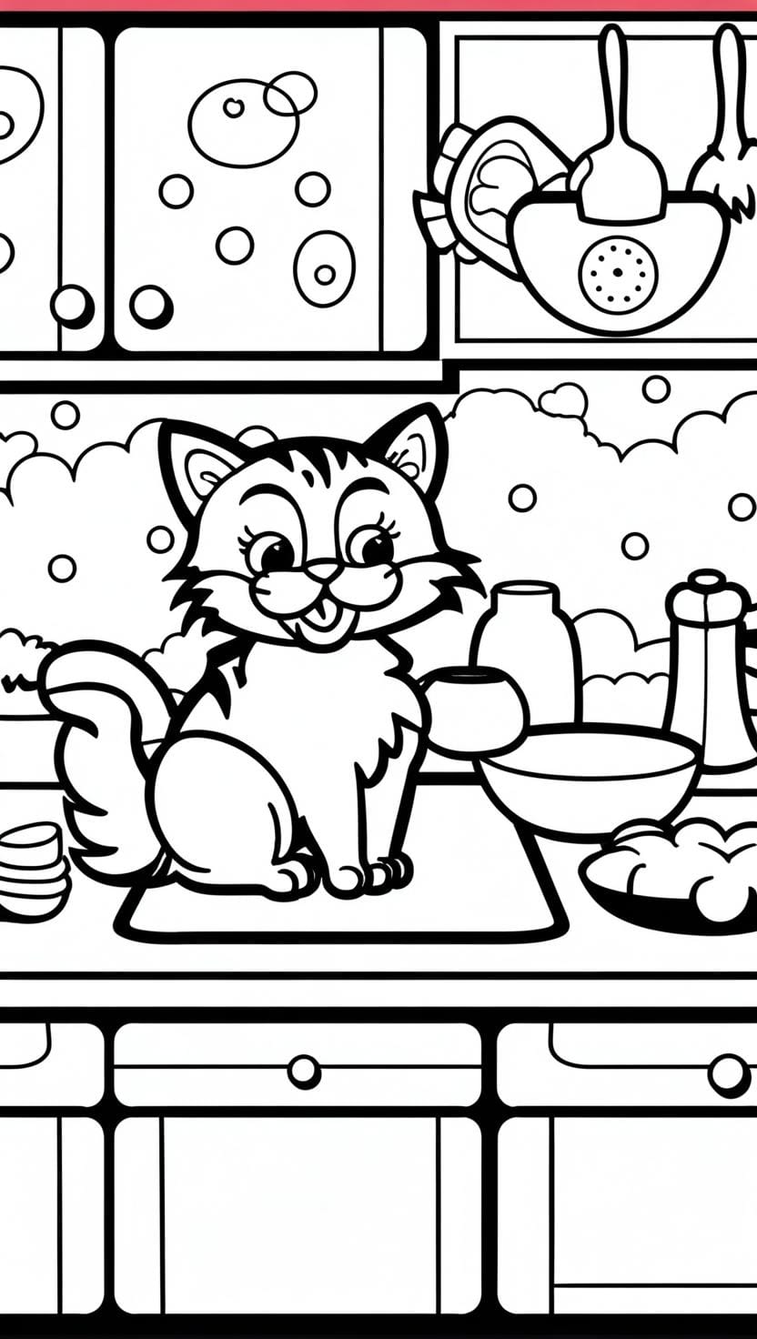 printable cute cat coloring pages