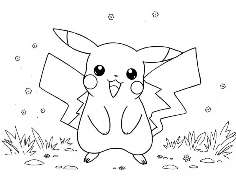 22 cute Pikachu Coloring Pages: A Printable pdf Adventure for Kids Pikachu Coloring Pages