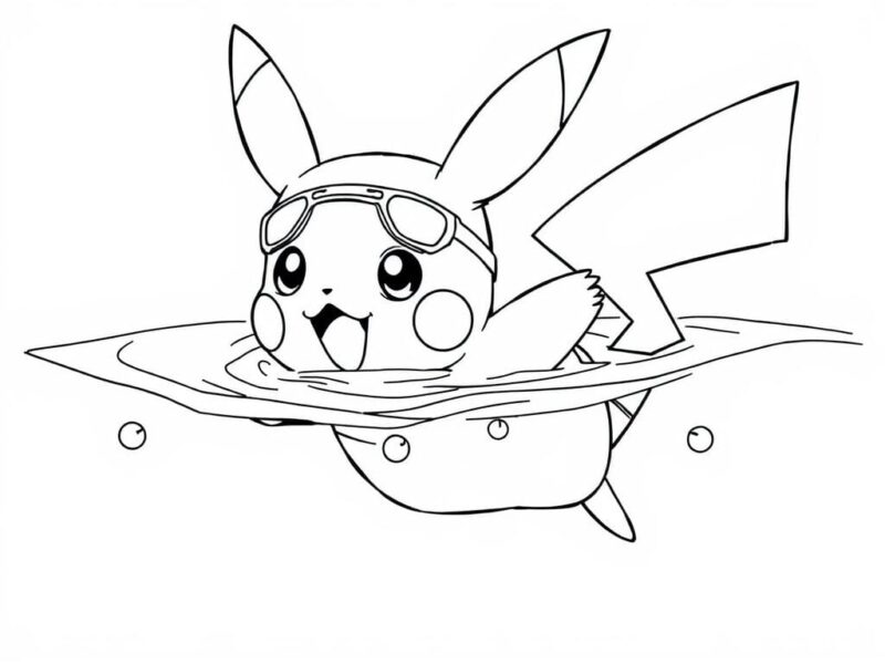 Pikachu Coloring Pages cute