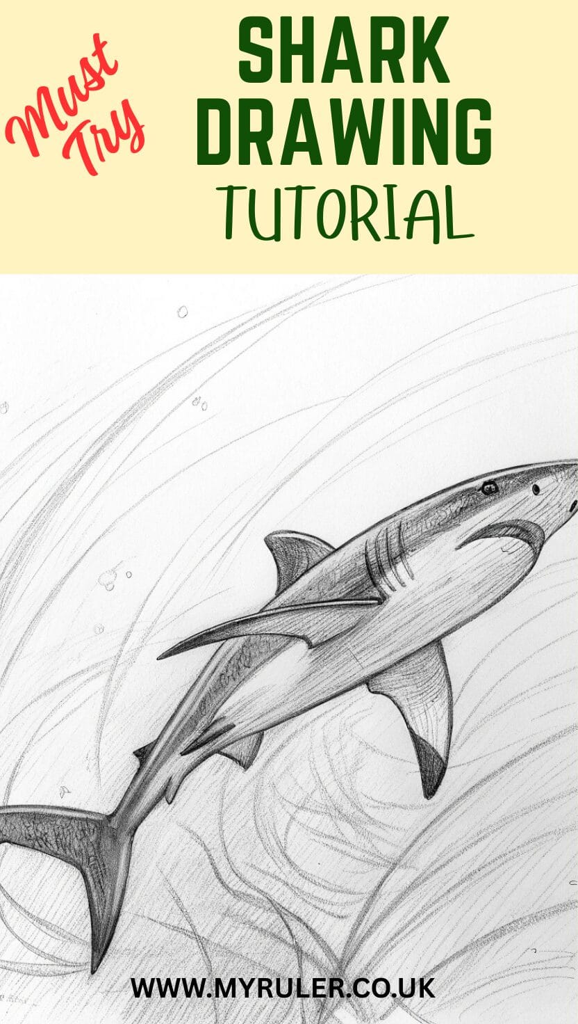 Shark DrawingTutorial step by step 2 6