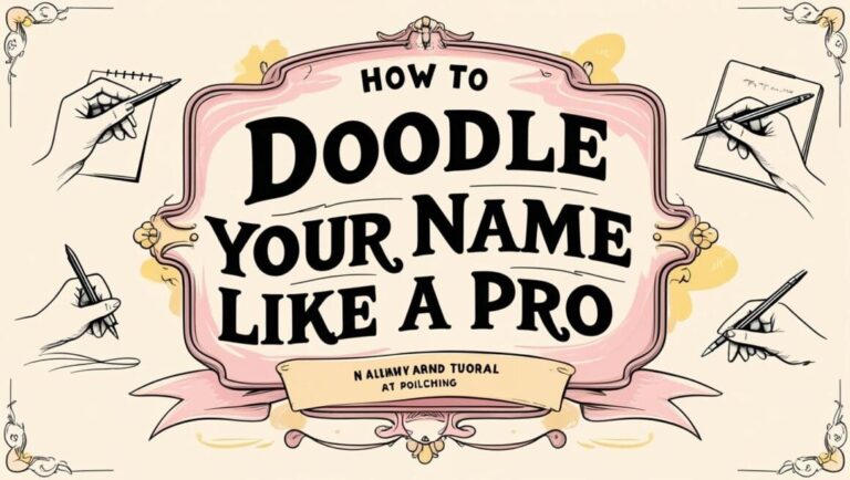 ✍️ How to Doodle Your Name Like a Pro: Fun & Easy Ideas 4 Create a charming and playful whimsical slightly r