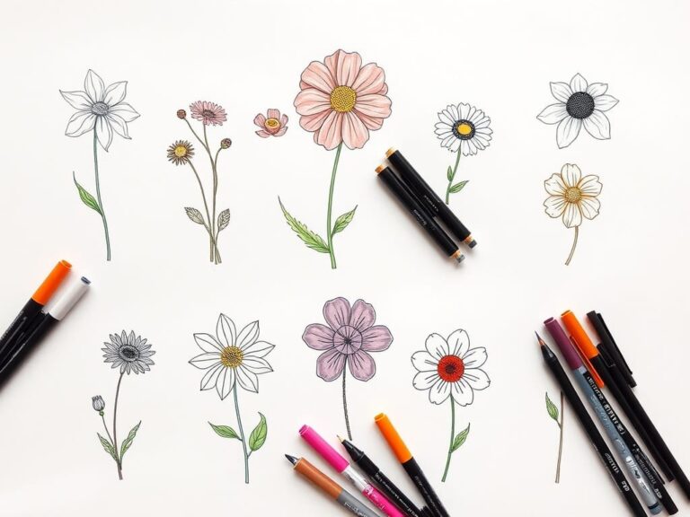 16 Easy and Fun Doodle Flower Ideas Thats gorgeous 2 collage of 8 doodl image