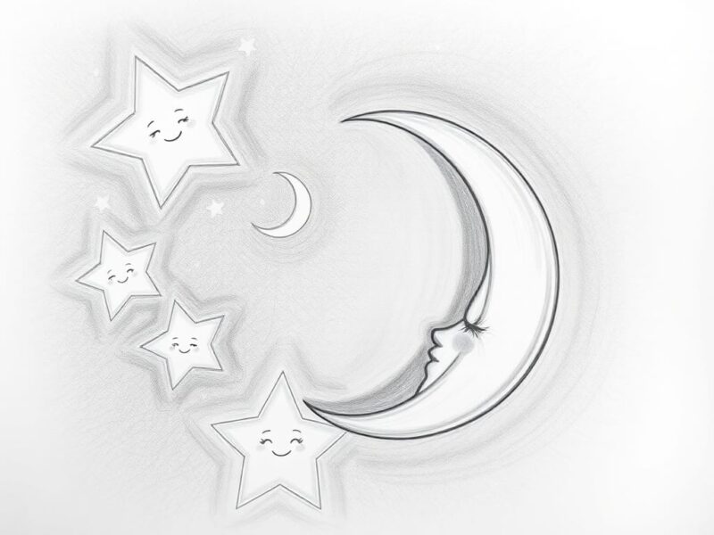crescent moon with image