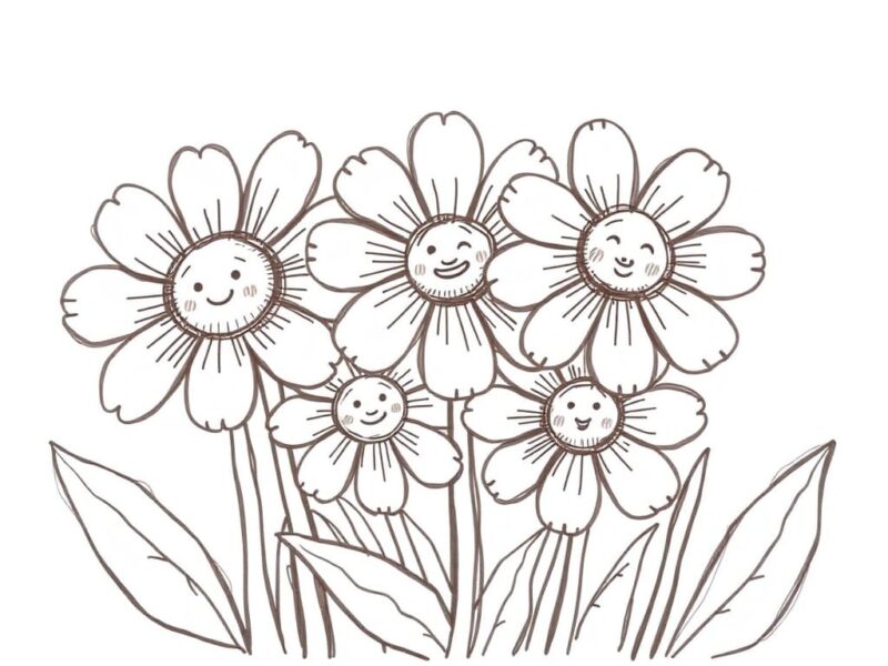 flowers with faces image