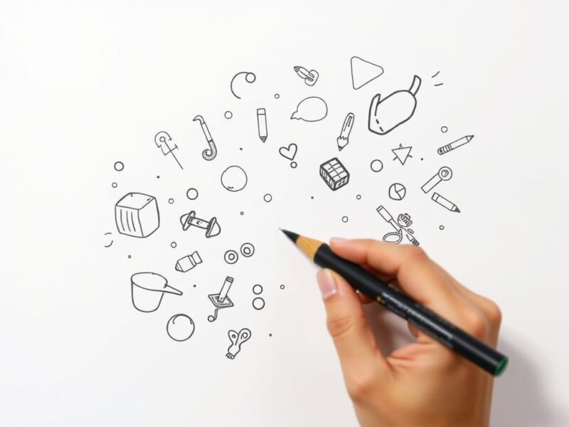 hand drawing a doo image
