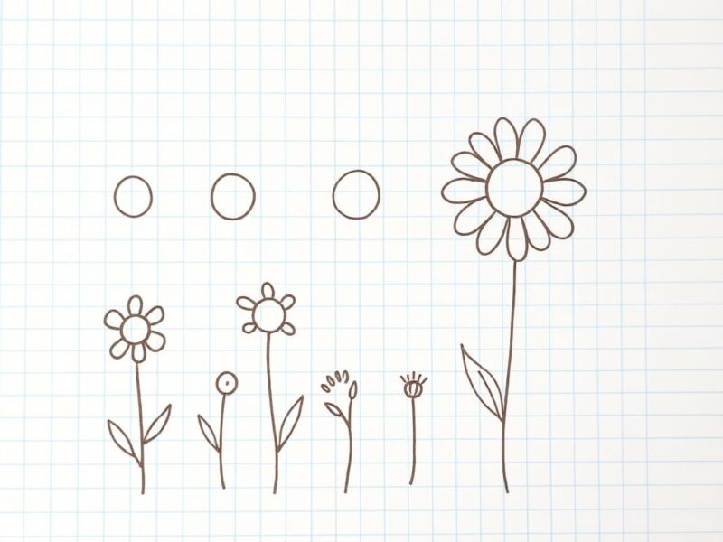 How to Draw Simple Doodle Flowers 2 hand drawn doodle image