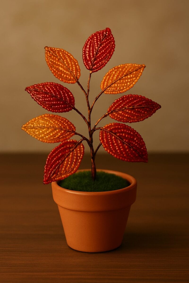 12 Beaded Plants Ideas tutorial : Create Your Own Colorful Garden 5 bat