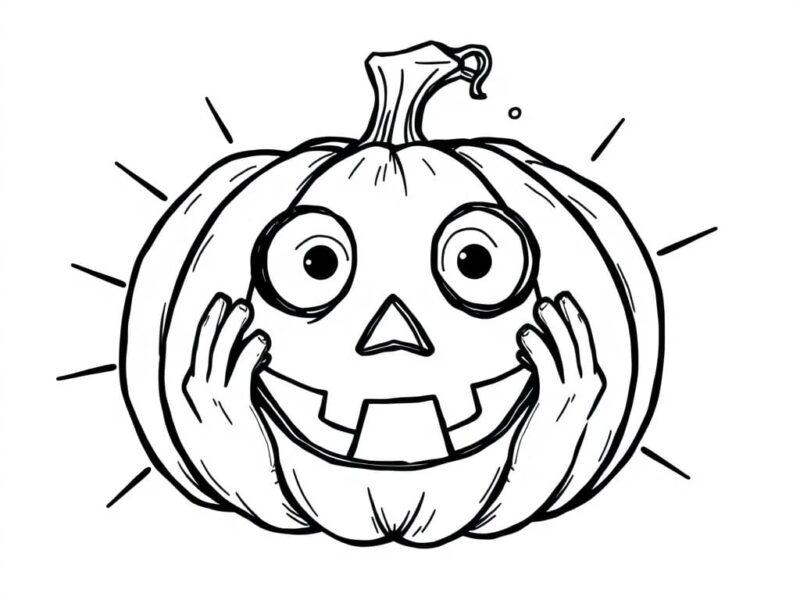 10 Cute Pumpkin Doodles easy drawing ideas and steps 6 black and white l image
