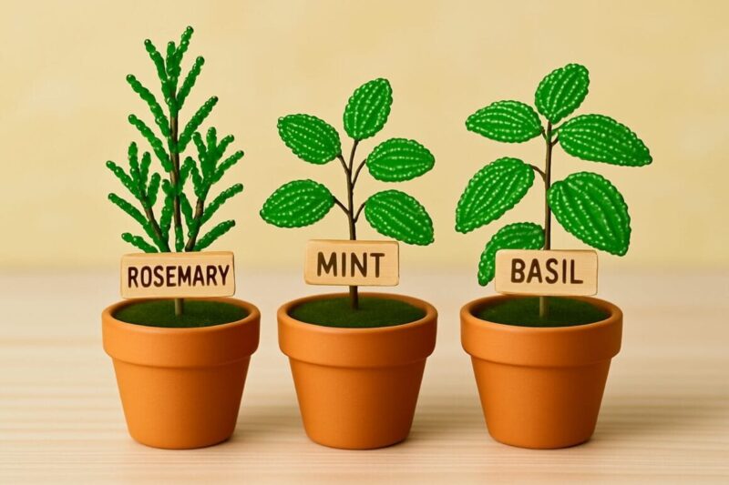 12 Beaded Plants Ideas tutorial : Create Your Own Colorful Garden 9 bmh