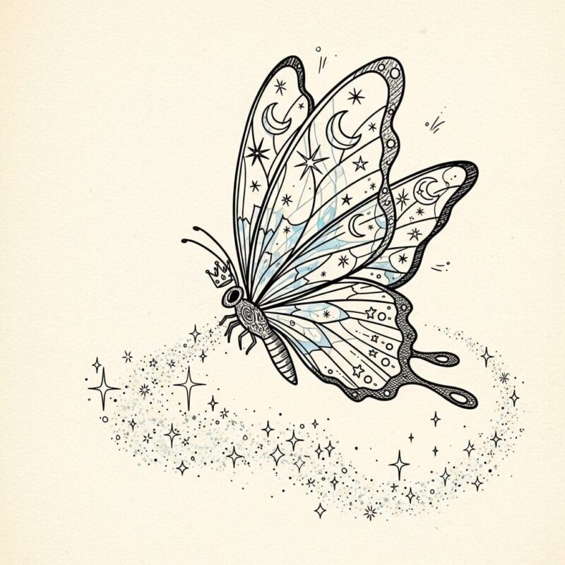 10 Cute and Easy Butterfly Doodle Drawings 9 bntm