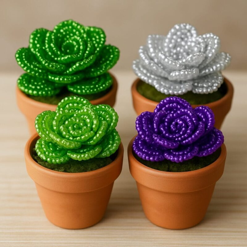 12 Beaded Plants Ideas tutorial : Create Your Own Colorful Garden 2 bsuc