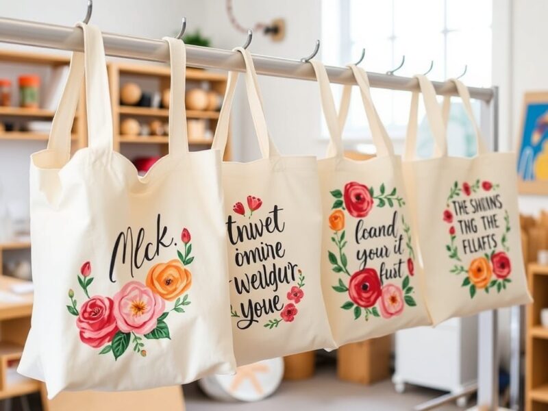 canvas tote bags w image