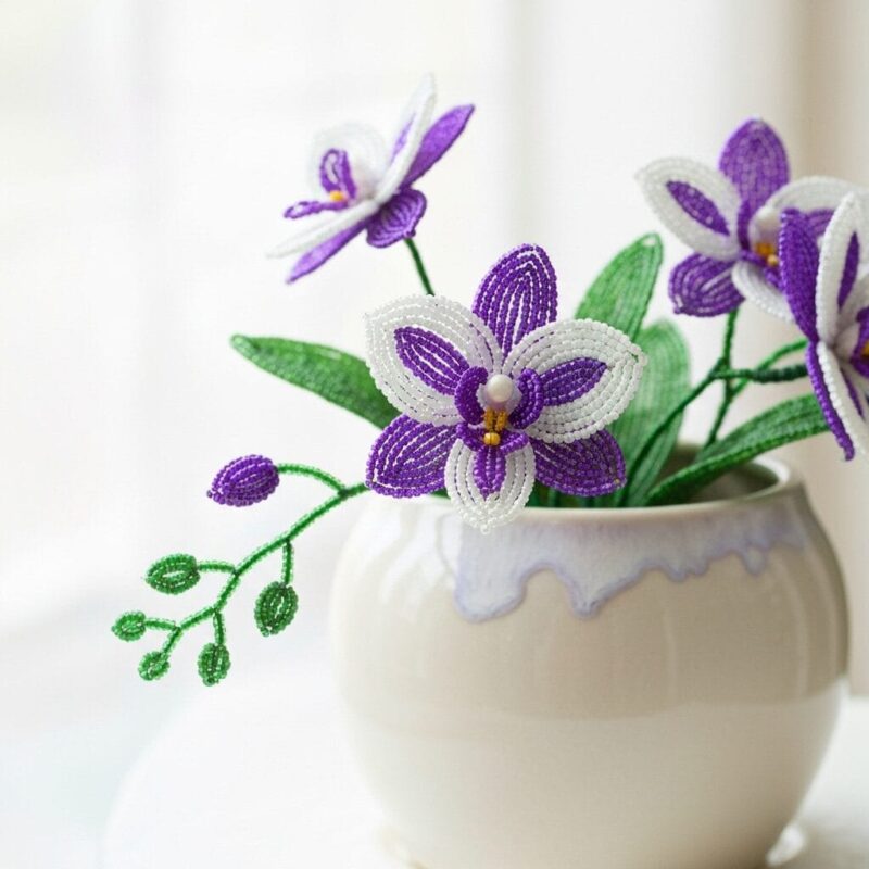 12 Beaded Plants Ideas tutorial : Create Your Own Colorful Garden 14 cccc