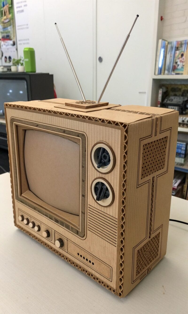 create a diy cardboard television