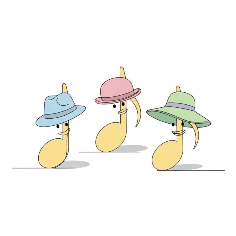 10 Cute Music Notes Doodle drawing Ideas 12 ltnms