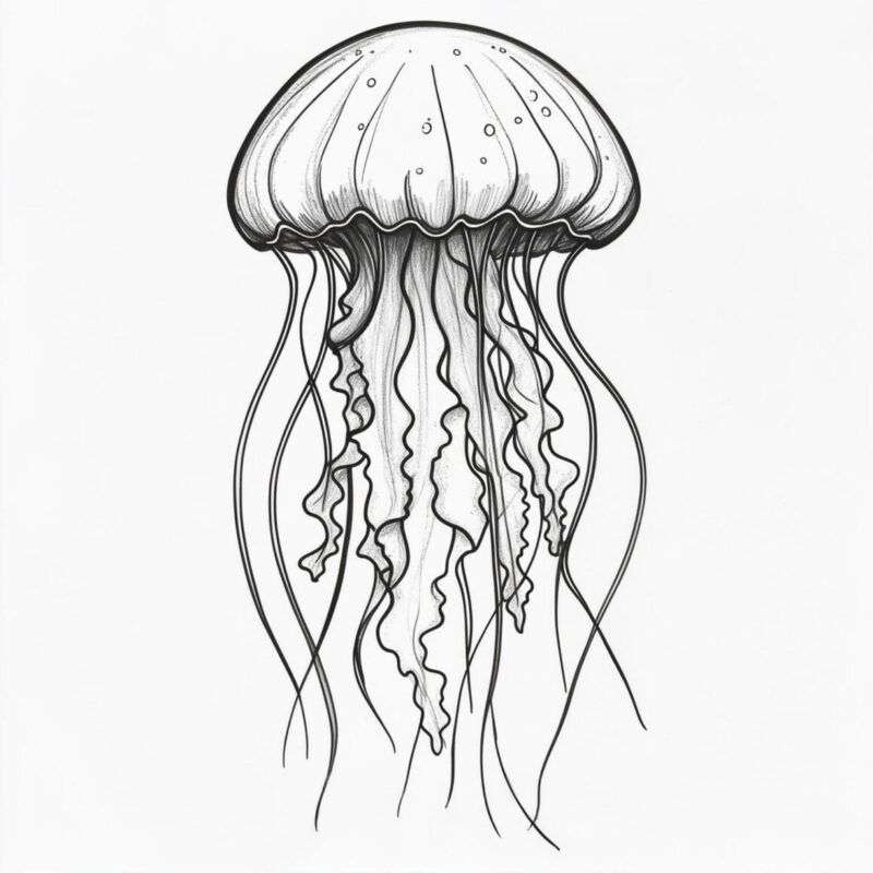 8 Jellyfish Drawing Sketches to Try sketch1