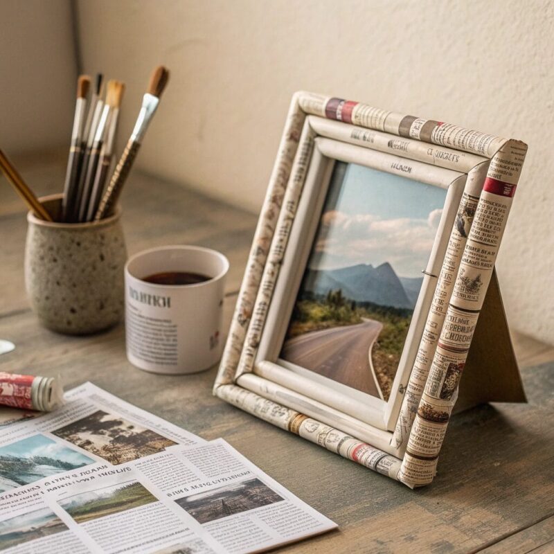 eco friendly handmade photo frame crafted from rol