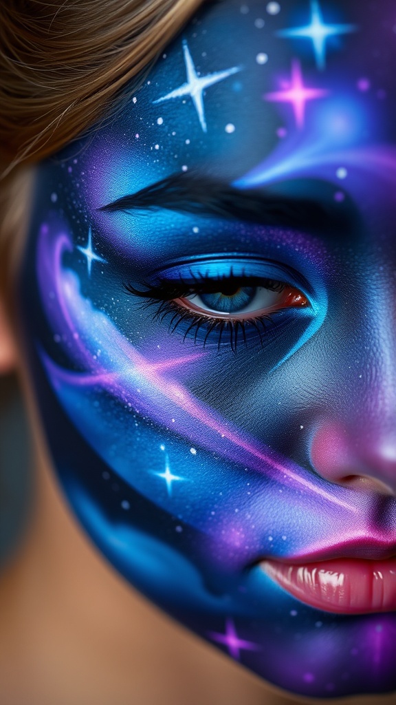 face painted with image