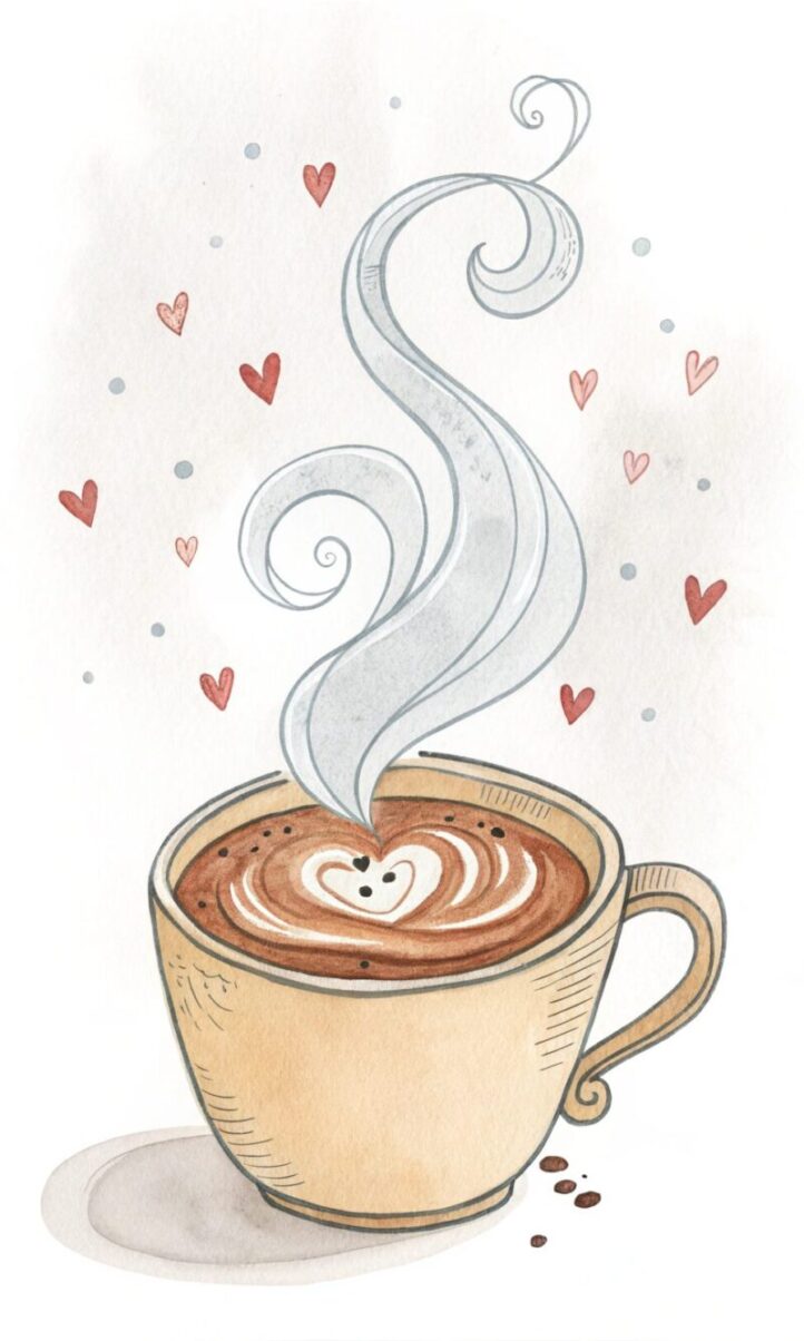 prompt a charming mini watercolor illustration o