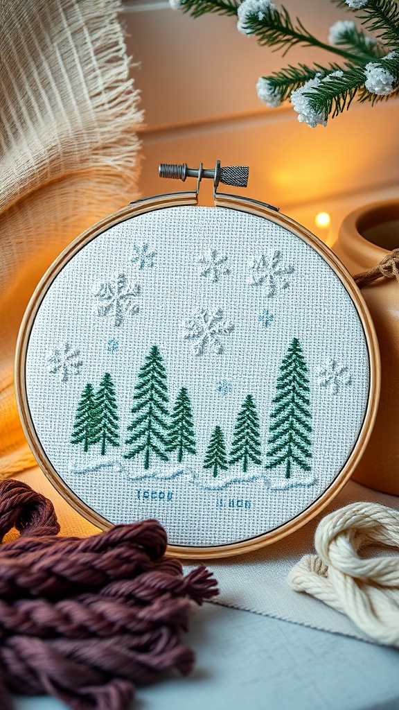 winter cross stitc image