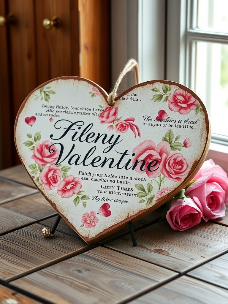 14 Valentine's Day Crafts for Adults Ideas 3 a wooden heart pl image