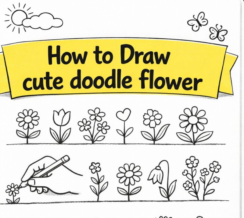 How to Draw Flower Doodles Step by Step That Pop 1 dfref