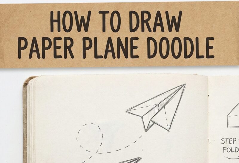 How to Draw Paper Plane Doodle Fast 1 hpps