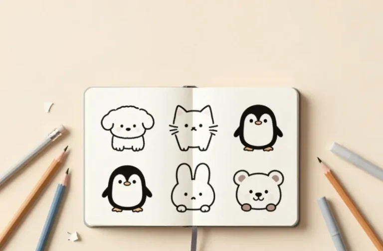 12 Cute Animal Drawings Easy That Anyone Can Sketch Fast