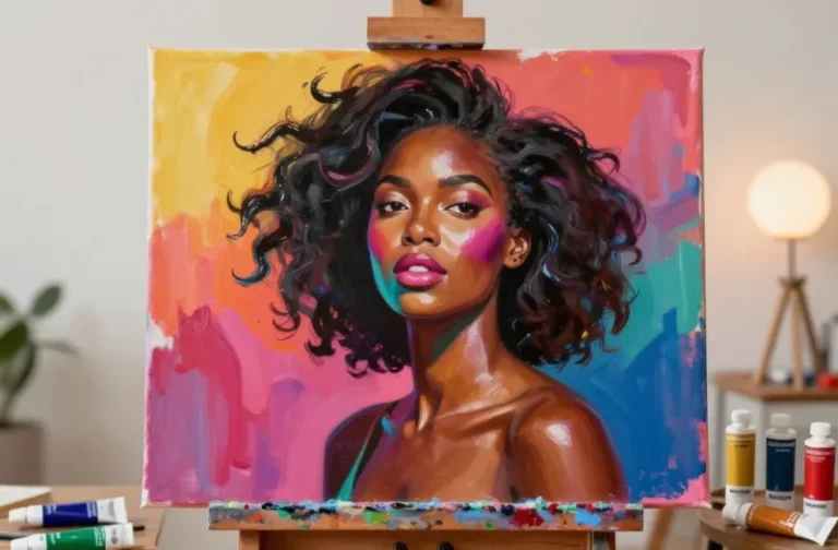 Glow Up Your Canvas with 6 Black Woman Art Paintings Ideas Acrylic