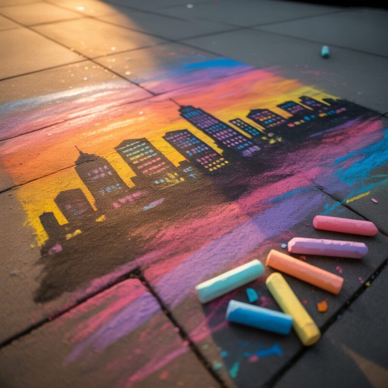 8. City Skyline at Sunset