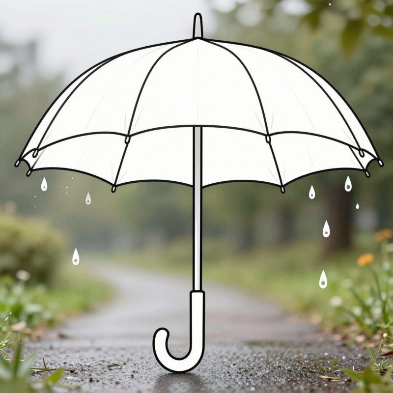 2. Spring Rain Rainbow Umbrella