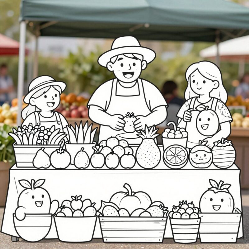 5. Farmer’s Market Cheerful Produce