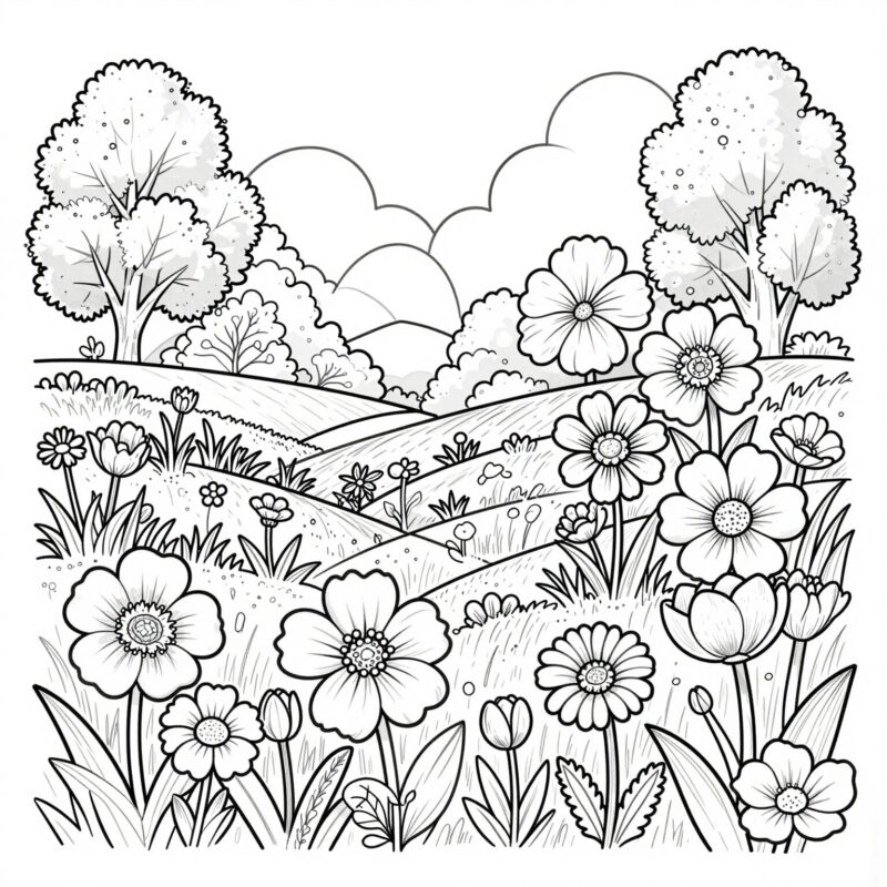 8. Meadow of Wildflowers